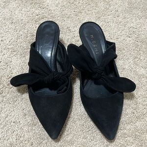 M. Gemi suede black kitten heels size 37